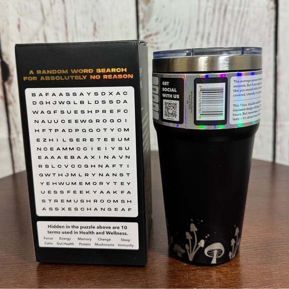 Everyday Dose 16 oz double walled stainless steel vacuum insulated Black Tumbler - Picture 4 of 13